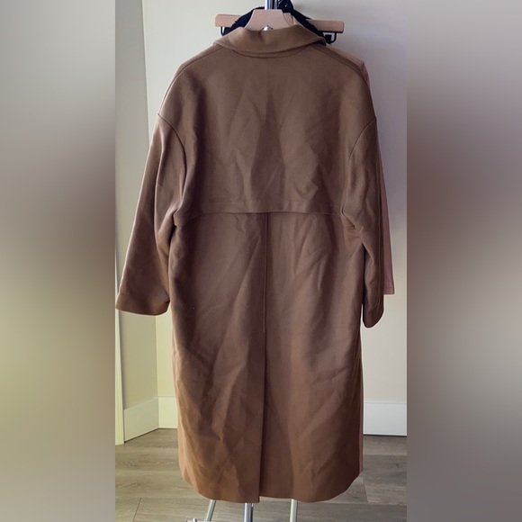 L Zara Monteco Italian Fabric Wool Oversized Coat - Picture 4 of 14